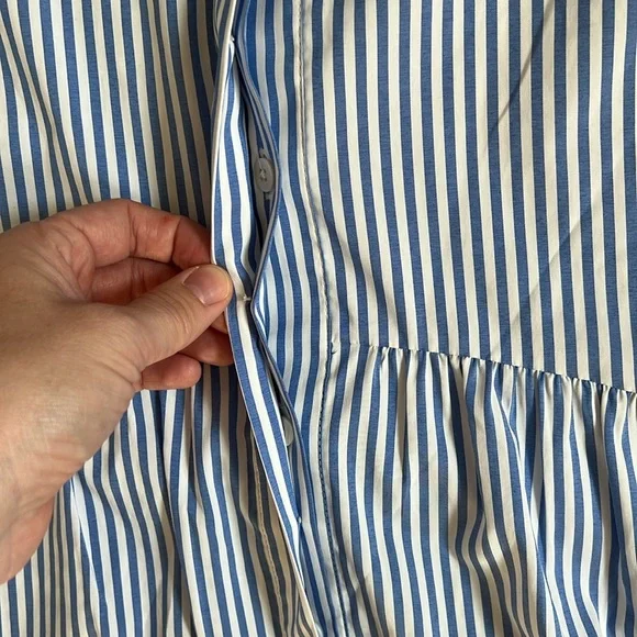 Tuckernuck Women's Striped Royal Shirt Dress Size Medium - Picture 7 of 13